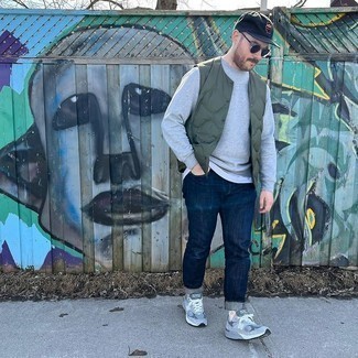 Wie ärmellose Jacke mit Sweatshirt zu kombinieren – 80 Herren Outfits