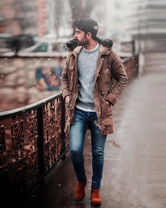 Goldene Stiefel kombinieren – 1 Winter Herren Outfits