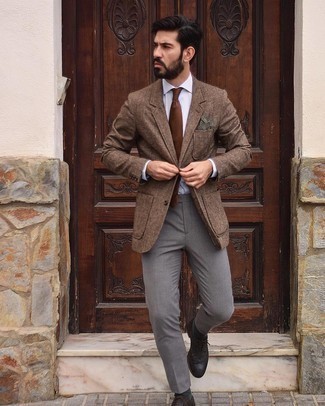 Grünes Einstecktuch mit Karomuster kombinieren – 4 Herren Outfits