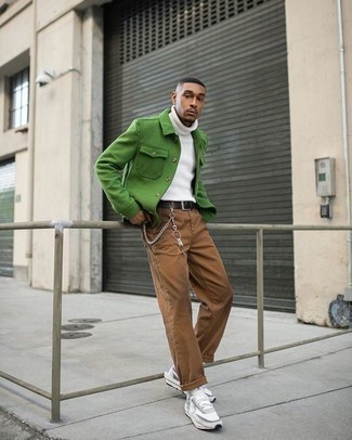 Grüne Shirtjacke kombinieren – 75 Herren Outfits