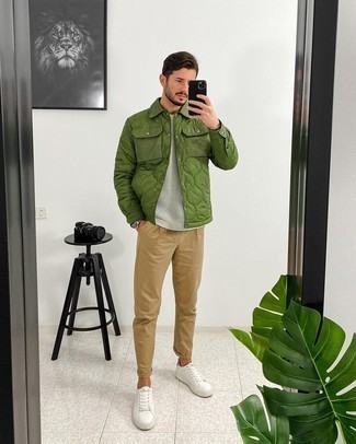Grüne Shirtjacke kombinieren – 75 Herren Outfits