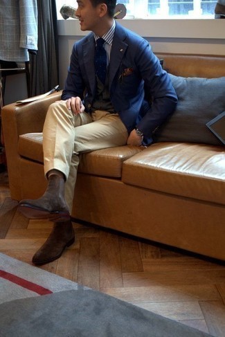 Gelbgrüne bedruckte Socken kombinieren – 26 Herren Outfits