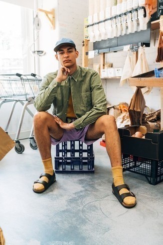 Gelbgrüne Socken kombinieren – 30 Lässige Herren Outfits