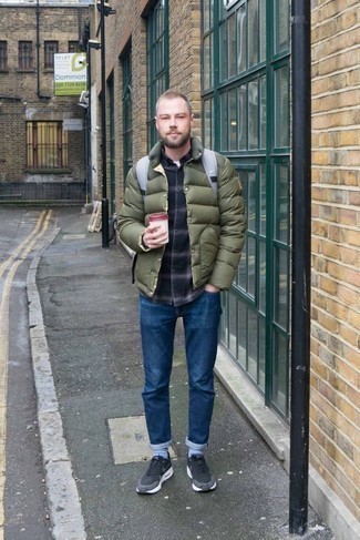 Grauen Segeltuch Rucksack kombinieren – 138 Herren Outfits