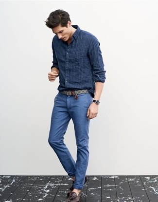 Grauen Segeltuchgürtel kombinieren – 56 Herren Outfits