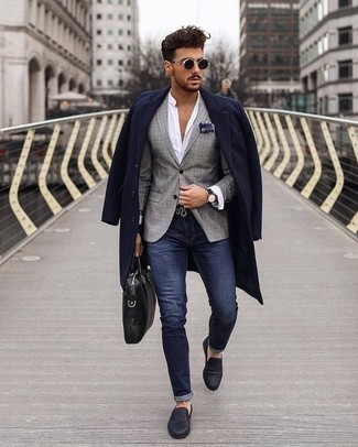 Graue Jacke mit Karomuster kombinieren – 23 Herren Outfits kalt Wetter