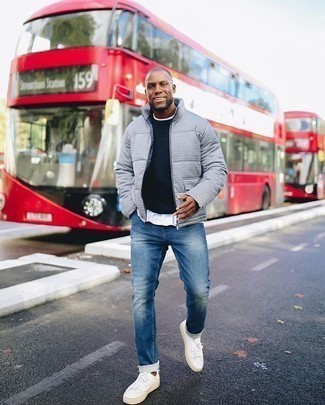 Graue Jacke mit Karomuster kombinieren – 23 Herren Outfits kalt Wetter