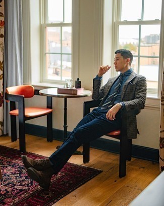 Graue Jacke mit Vichy-Muster kombinieren – 29 Herren Outfits