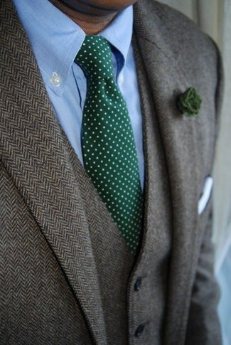 Graues Wollsakko mit Fischgrätenmuster kombinieren – 92 Herren Outfits