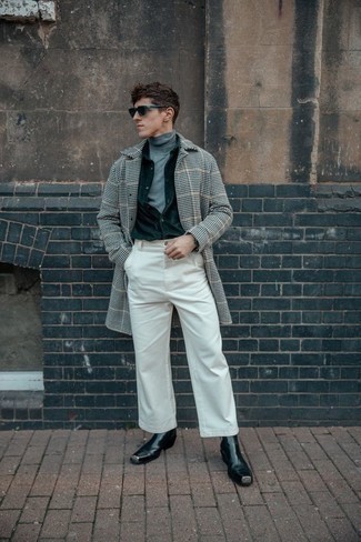 Grauen Mantel mit Hahnentritt-Muster kombinieren – 63 Herren Outfits