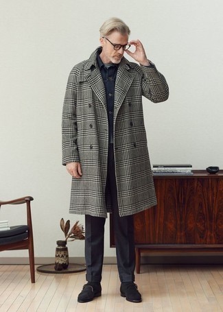 Grauen Mantel mit Hahnentritt-Muster kombinieren – 63 Herren Outfits