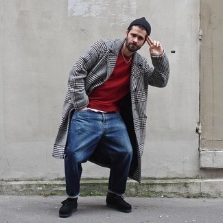 Grauen Mantel mit Hahnentritt-Muster kombinieren – 63 Herren Outfits