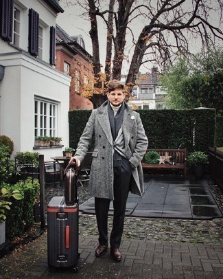 Grauen Schal mit Hahnentritt-Muster kombinieren – 9 Herren Outfits
