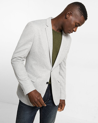 Graues Strick Sakko kombinieren – 63 Herren Outfits