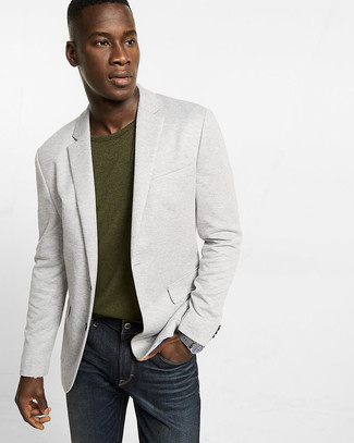 Graues Strick Sakko kombinieren – 63 Herren Outfits