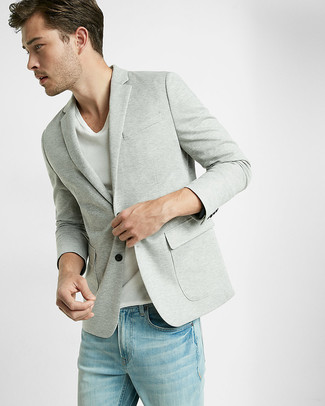 Graues Strick Sakko kombinieren – 63 Herren Outfits