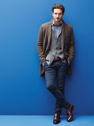 Graues Strick Sakko kombinieren – 63 Herren Outfits