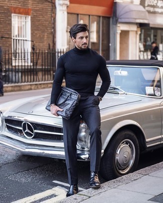 Graue Leder Aktentasche kombinieren – 7 Herbst Herren Outfits