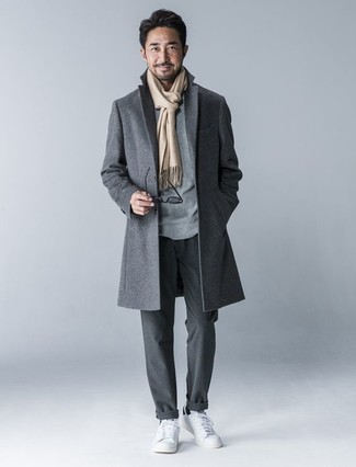 Welche Chinohosen mit grauen Mantels zu tragen – 597+ Herren Outfits