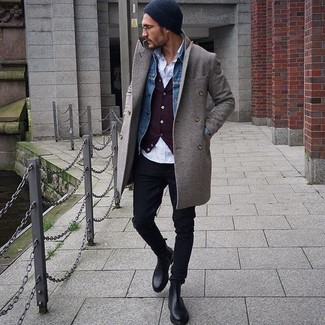 Welche Chinohosen mit grauen Mantels zu tragen – 597+ Herren Outfits