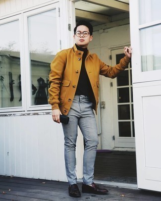 Graue Chinohose mit Schottenmuster kombinieren – 136 Herbst Herren Outfits