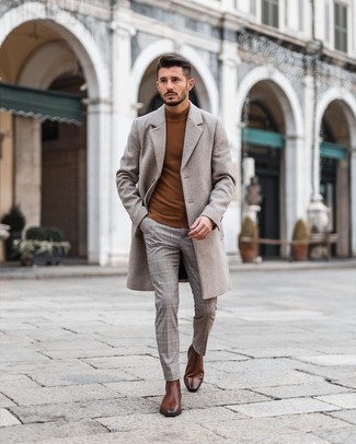 20 Jährige: Graue Chinohose mit Schottenmuster kombinieren – 43 Herbst Herren Outfits