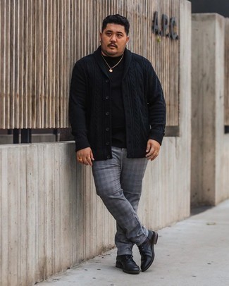 Graue Chinohose mit Schottenmuster kombinieren – 136 Herbst Herren Outfits