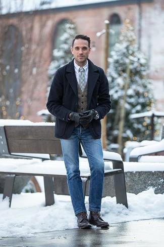 Graue Krawatte mit Schottenmuster kombinieren – 62 Herren Outfits