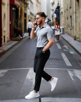 Welche Chinohosen mit grauen Polohemdes zu tragen – 122 Herren Outfits