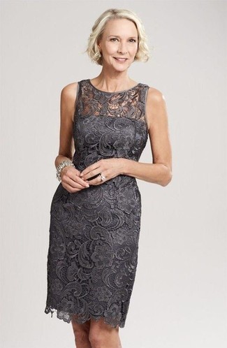 Graues Etuikleid kombinieren – 35 Damen Outfits