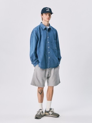 Graue Sportshorts kombinieren – 91 Herren Outfits