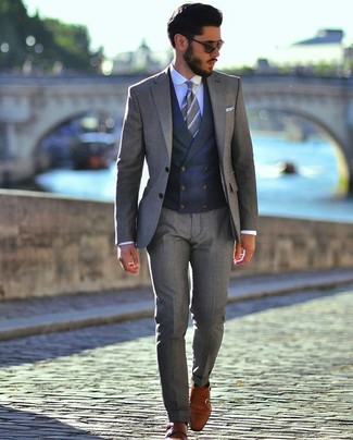 30 Jährige: Welche Socken mit grauen Anzuges zu tragen – 232 Herbst Herren Outfits