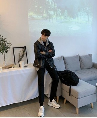 Teenager: Wie grauen Pullover mit schwarzer Hose zu kombinieren – 44 Herren Outfits