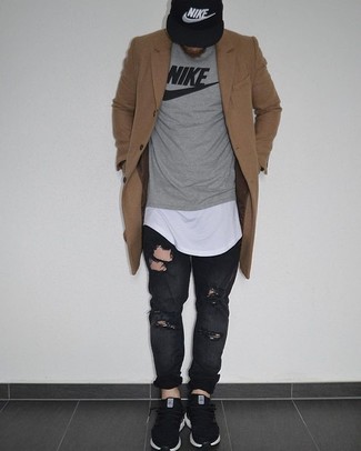 Wie grauen Pullover mit schwarzer Hose zu kombinieren – 78 Lässige Herren Outfits