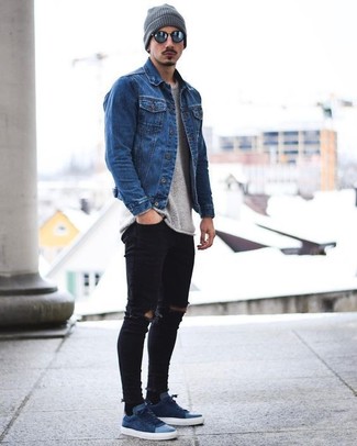 Wie grauen Pullover mit schwarzer Hose zu kombinieren – 78 Lässige Herren Outfits