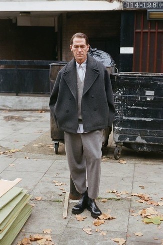 Welche Chinohosen mit grauen Pullunders zu tragen – 45 Herbst Herren Outfits