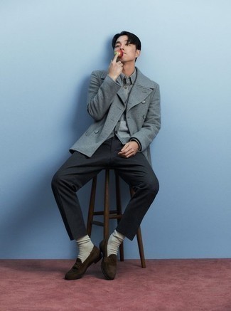 Welche Chinohosen mit grauen Pullunders zu tragen – 45 Herbst Herren Outfits