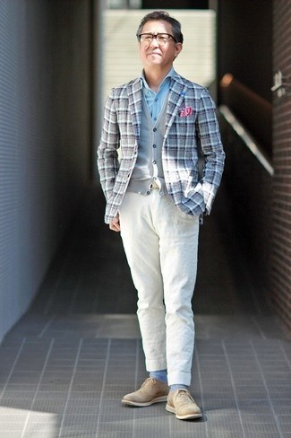 Welche Chinohosen mit grauen Pullunders zu tragen – 45 Herbst Herren Outfits