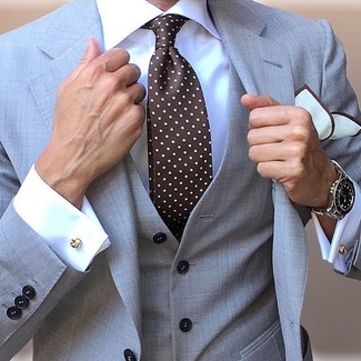 Grauen Dreiteiler kombinieren – 285 Herren Outfits
