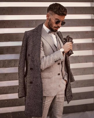 Grauen Dreiteiler kombinieren – 285 Herren Outfits