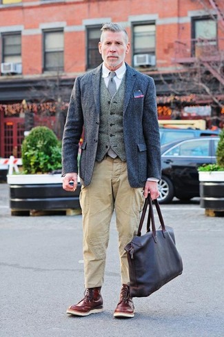 Graue Krawatte kombinieren – 177 Herren Outfits kühl Wetter