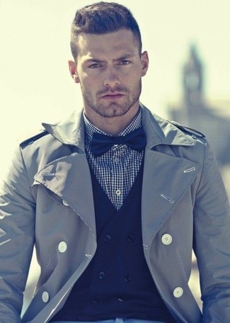 Grauen Trenchcoat kombinieren – 82 Herren Outfits