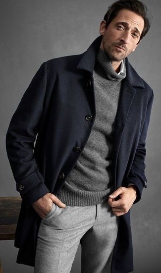Welche Mäntel mit grauen Rollkragenpullovers zu tragen – 327 Herren Outfits