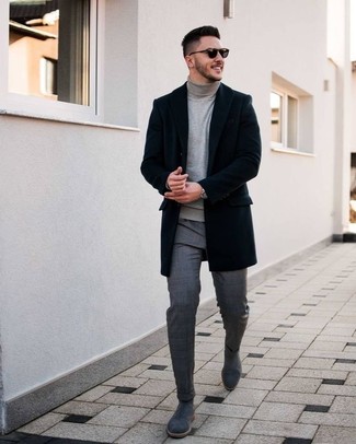 Welche Mäntel mit grauen Rollkragenpullovers zu tragen – 327 Herren Outfits