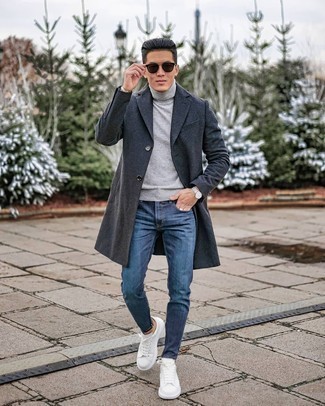 Welche Mäntel mit grauen Rollkragenpullovers zu tragen – 327 Herren Outfits
