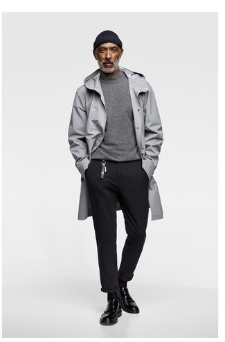Grauen Wollrollkragenpullover kombinieren – 310 Herren Outfits