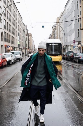 Grauen Wollrollkragenpullover kombinieren – 310 Herren Outfits