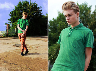 grünes Polohemd von Gucci