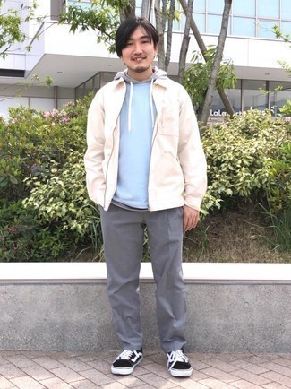 hellblauer Pullover mit einem Kapuze von Jack & Jones