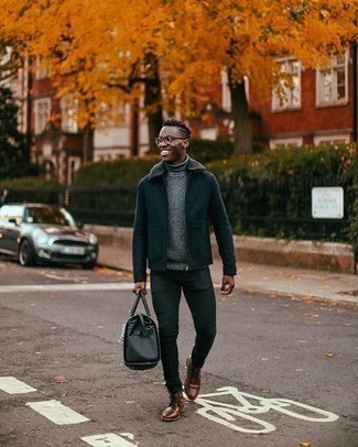 schwarze Shopper Tasche aus Leder von Lemaire